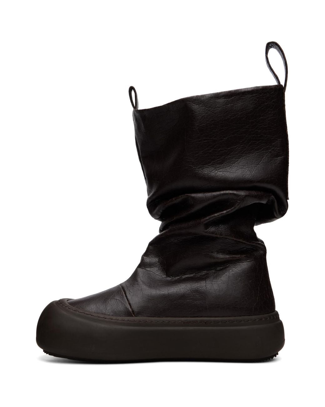 Yume Yume Black Ruched Mid-Calf Chelsea Boots for men