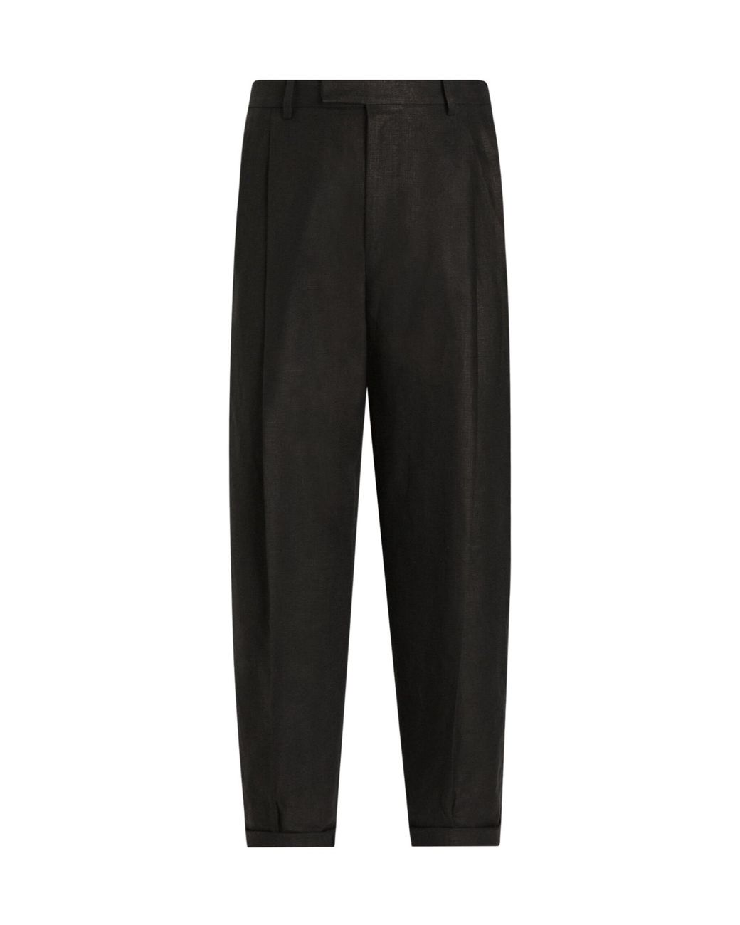 Dolce & Gabbana Black Pressed Crease Pants for men