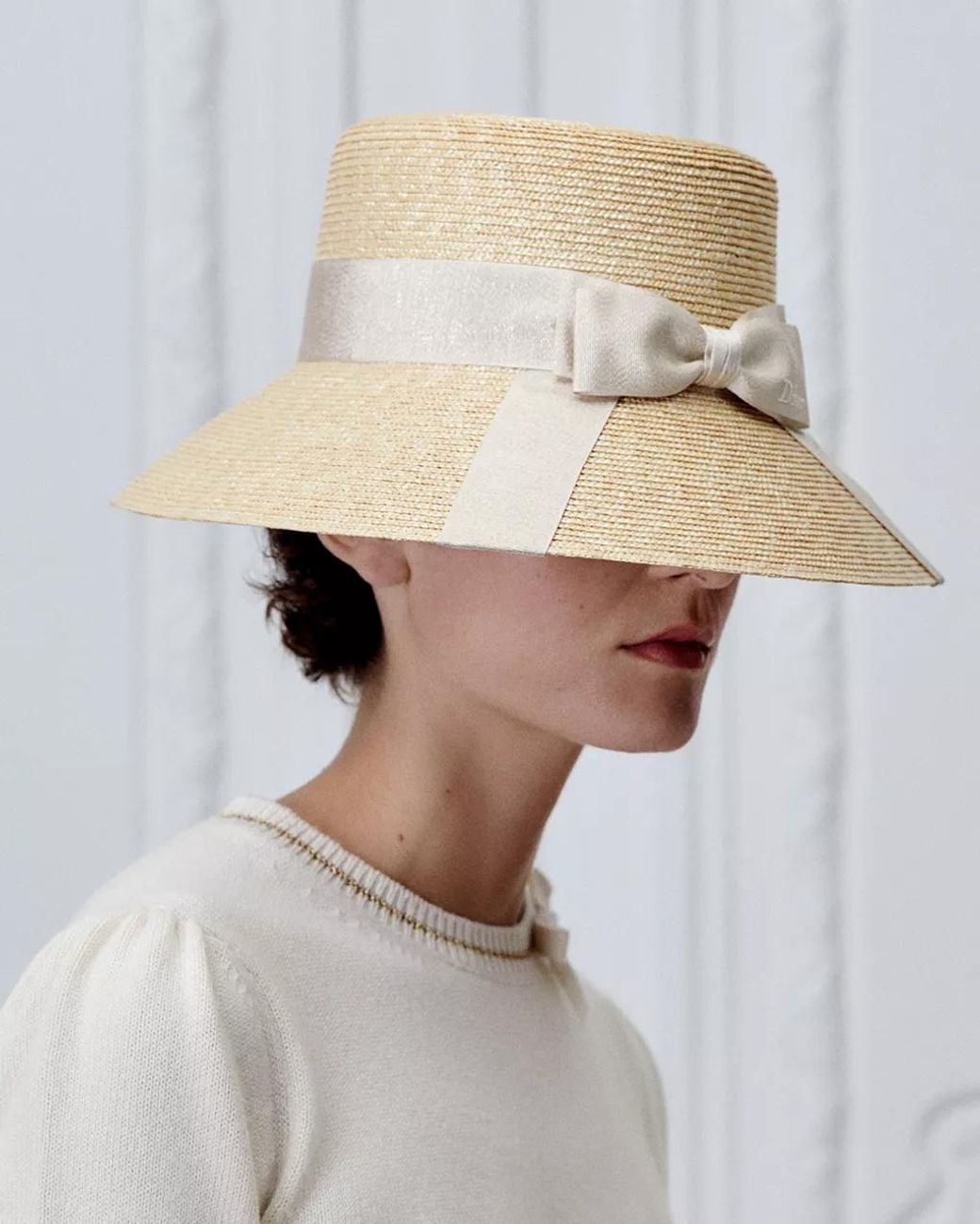 Dior Natural Teddy-D Large Brim Hat