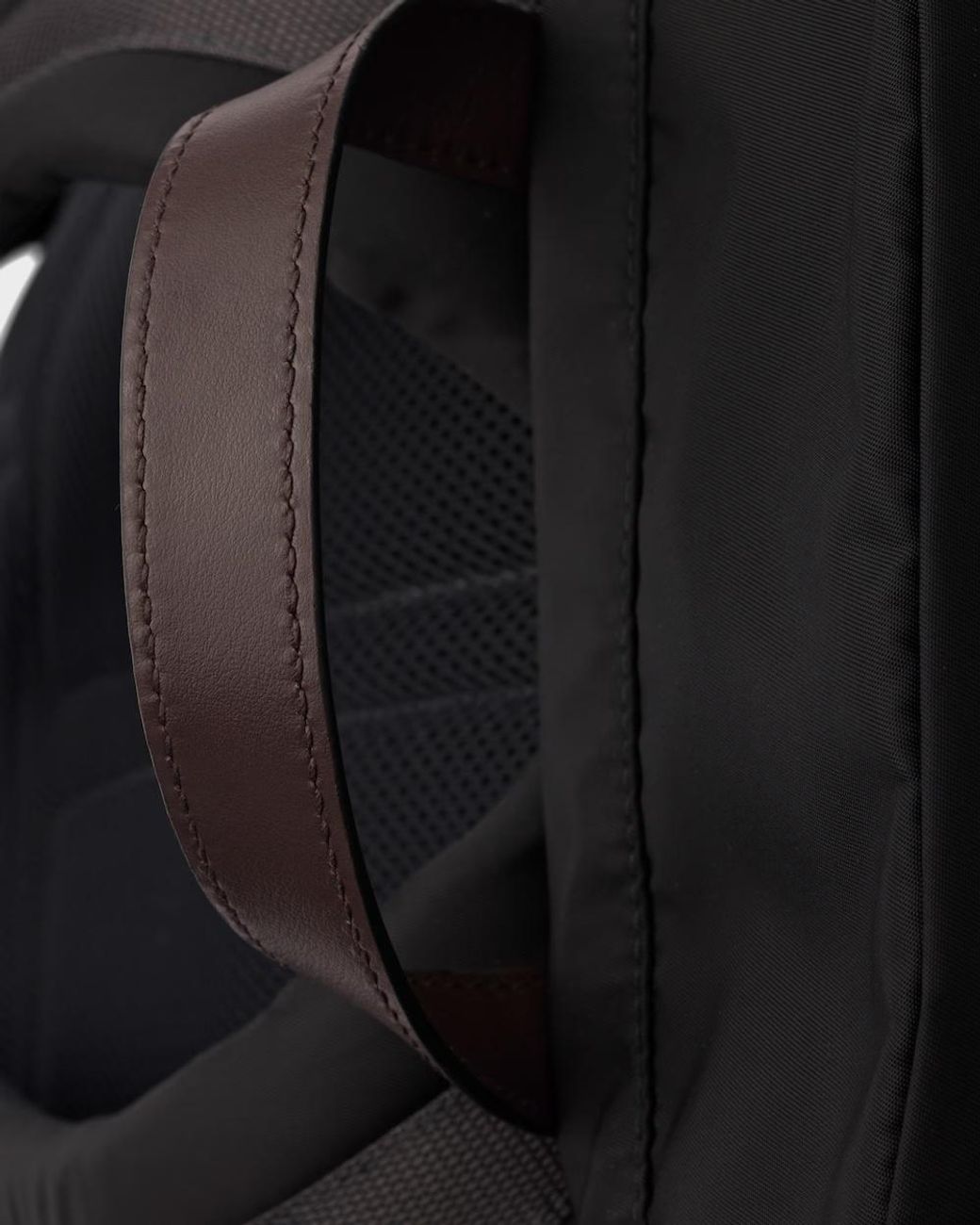 Prada Black Speedrock Re-Nylon And Leather Backpack for men