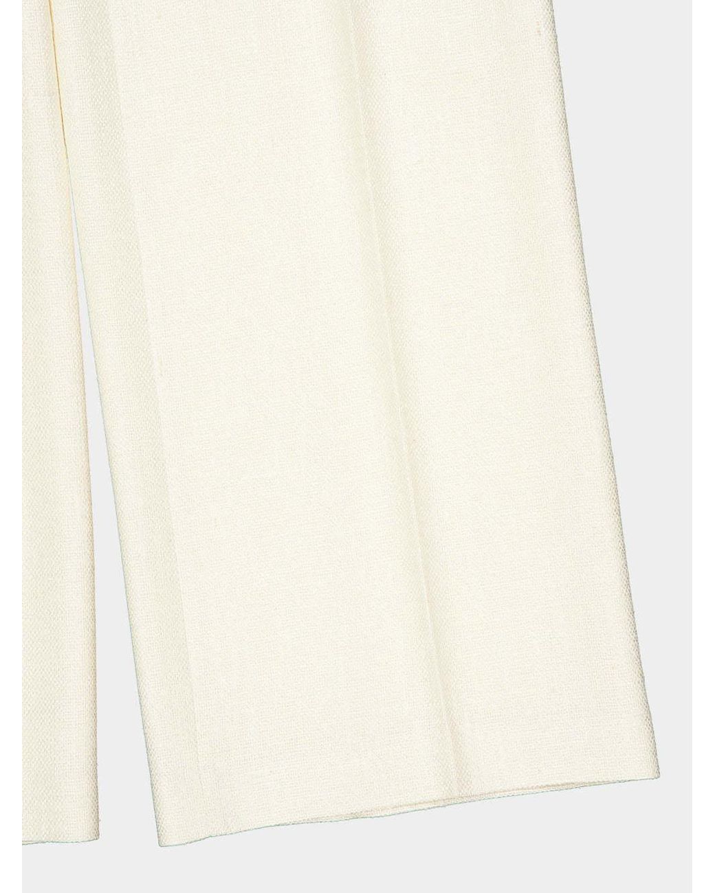 Gabriela Hearst White Norman Pleated Tailored Trousers