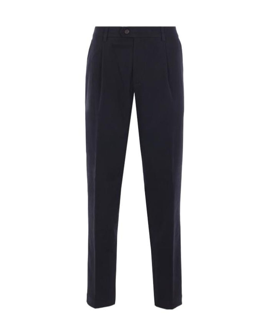 Eleventy Blue Pleated Tapered Pants for men