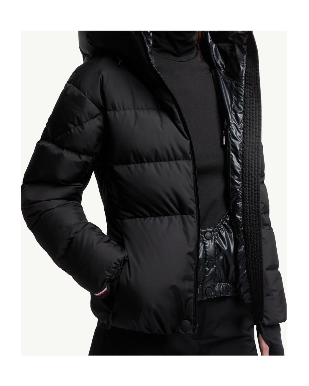 Moncler Black Grenoble Belted Hooded Down Jacket