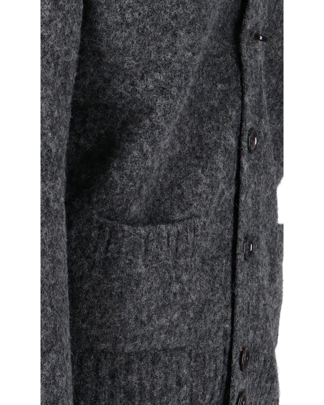 Aspesi Black V-Neck Buttoned Cardigan for men