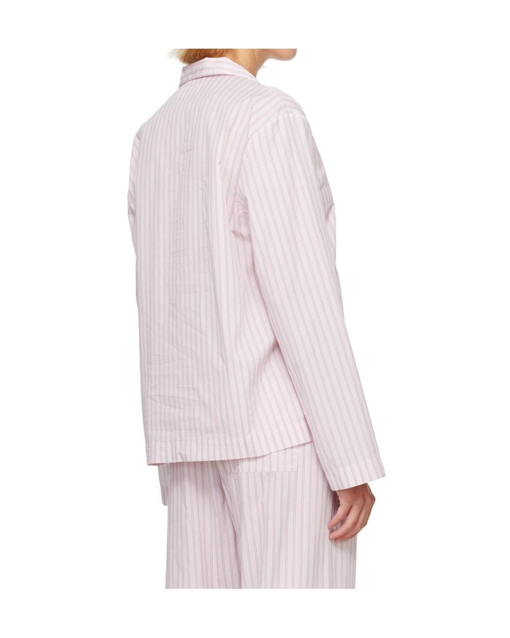 Tekla White Striped Pajamas
