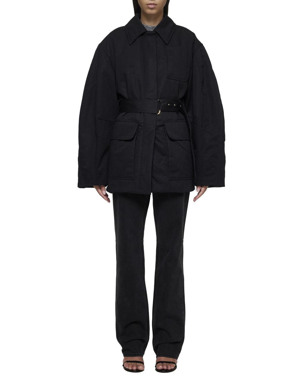 Jacquemus Blue Le Blouson Bari Belted Waist Jacket
