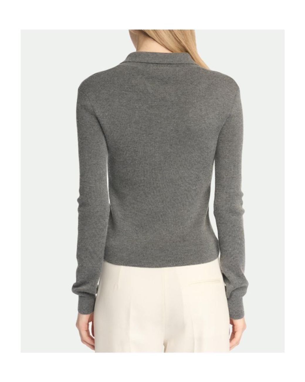 Malo Gray Long-Sleeved Buttoned Polo Shirt