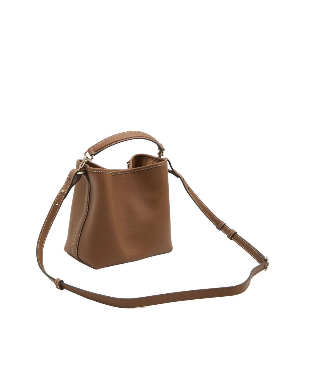 Gucci Brown Gg Emblem Mini Bucket Bag