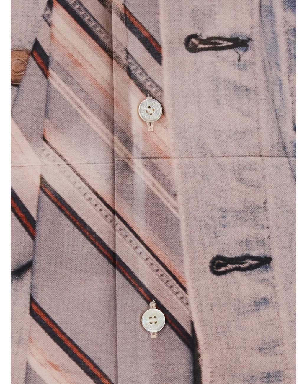 Acne Pink Buttoned Curved Hem Shirt for men