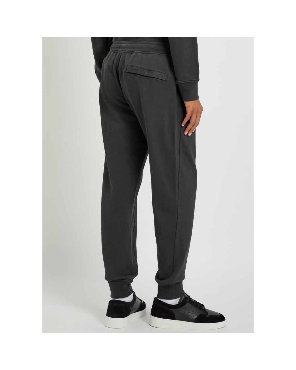 Stone Island Black Drawstring Ankle Sweatpants for men