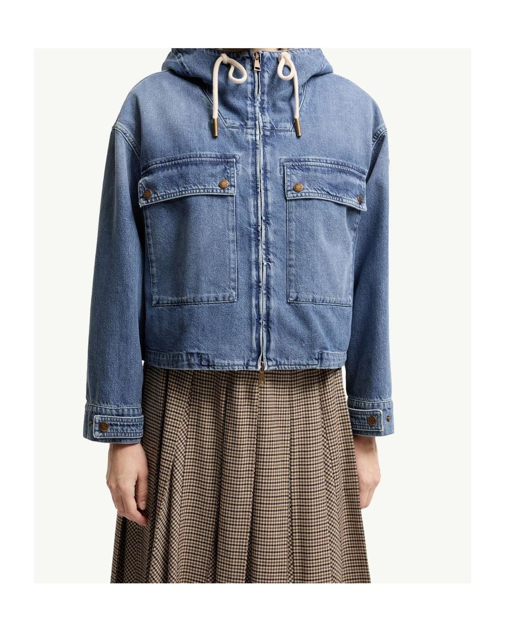 Moncler Blue Ecrevisse 3-In-1 Denim Down Jacket
