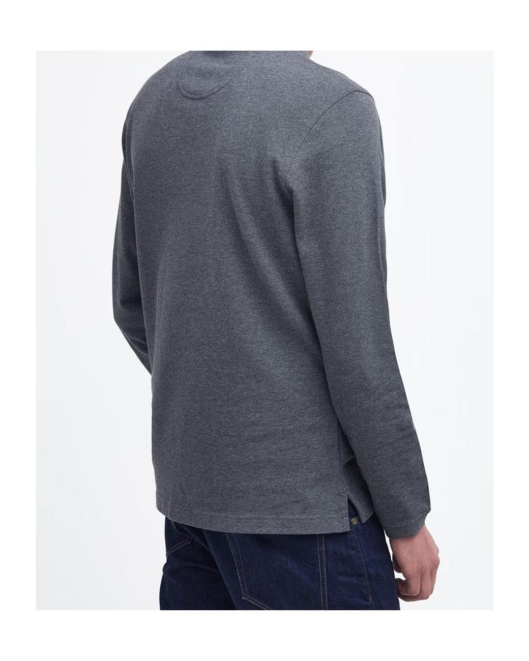 Barbour Blue Long Sleeve Polo Shirt for men