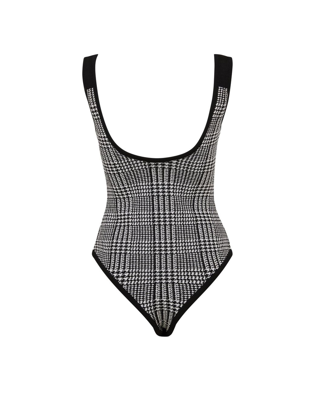 Balmain Black Sleeveless Houndstooth Jumpsuit