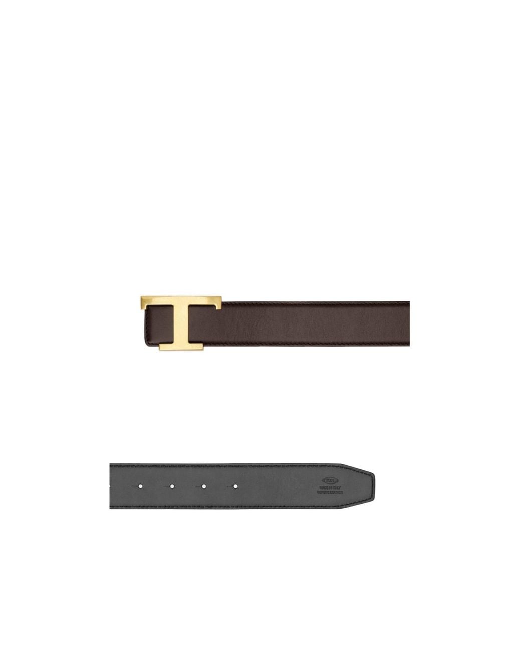 Tod's Brown New T Buckle Belt for men