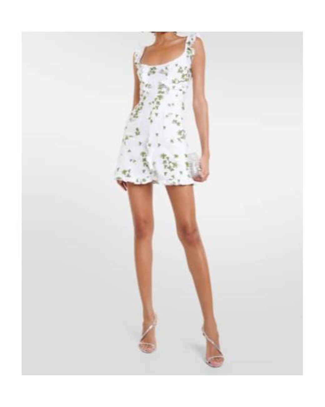 Giambattista Valli White Embroidered Bouclé Minidress
