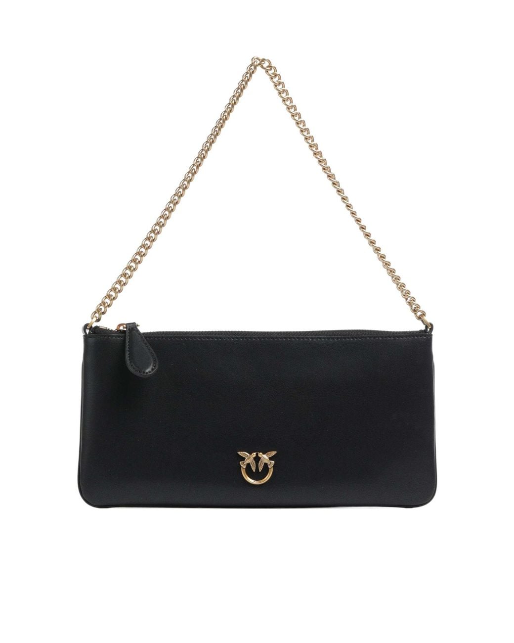 Pinko Black Horizontal Flat Chain Shoulder Bag for men