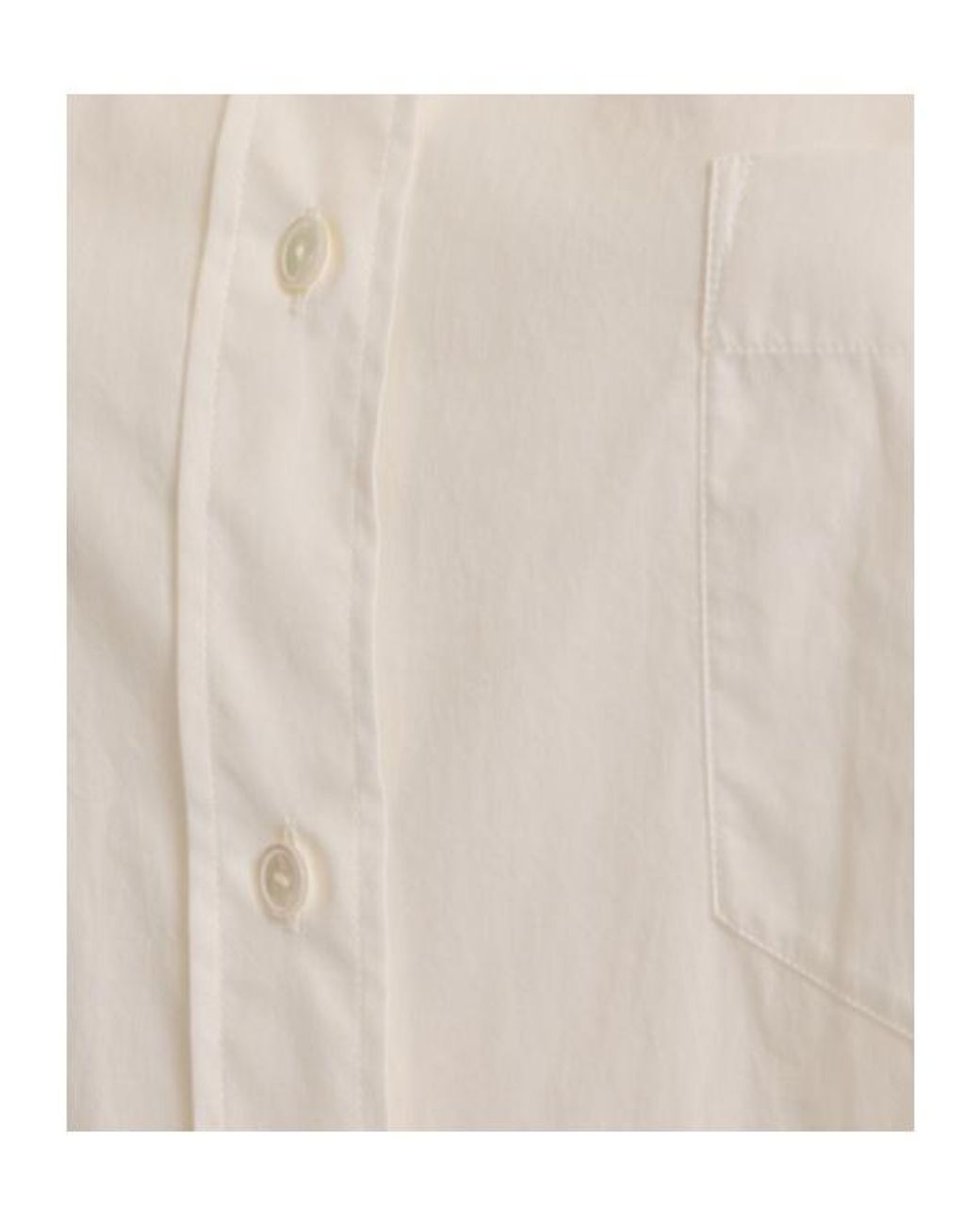 The Row White Ment Cotton Long Shirt