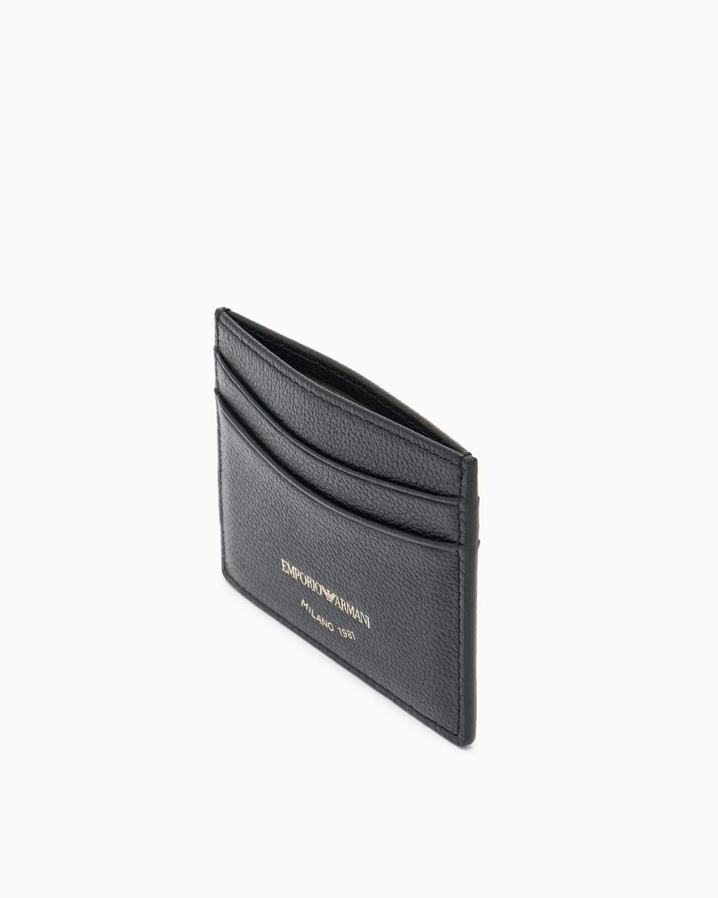 Emporio Armani Black Logo-Printed Card Case