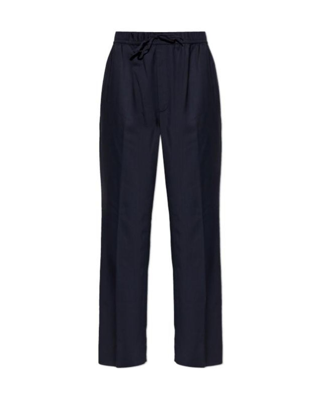 Officine Generale Blue Officine Générale Nilson Drawstring Wide-Leg Pants for men