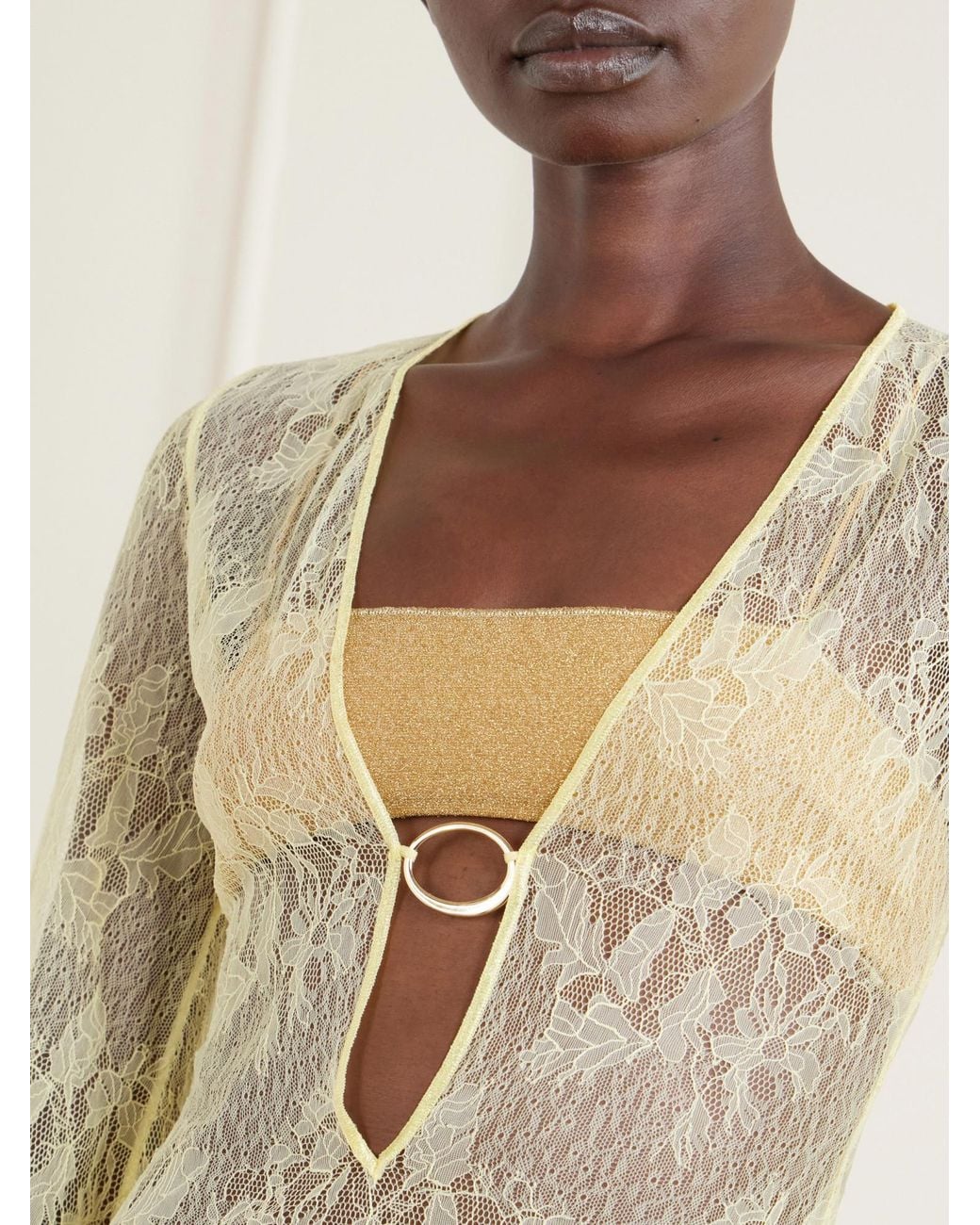 Oseree Natural Lace Long Dress