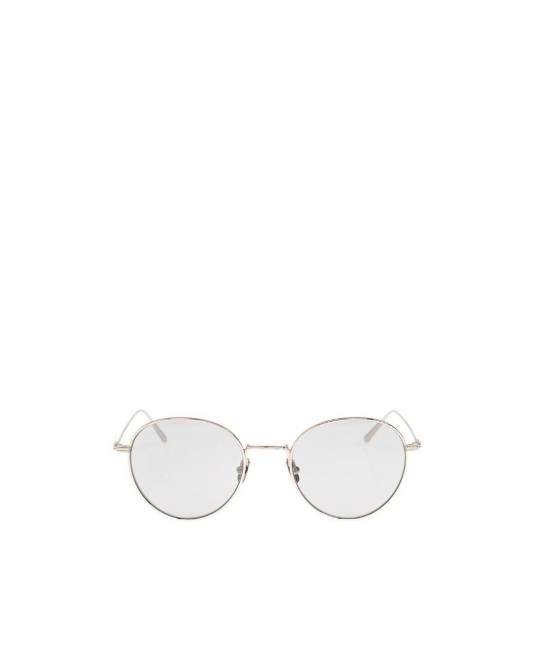 Totême White Logo-Engraved Round-Frame Sunglasses