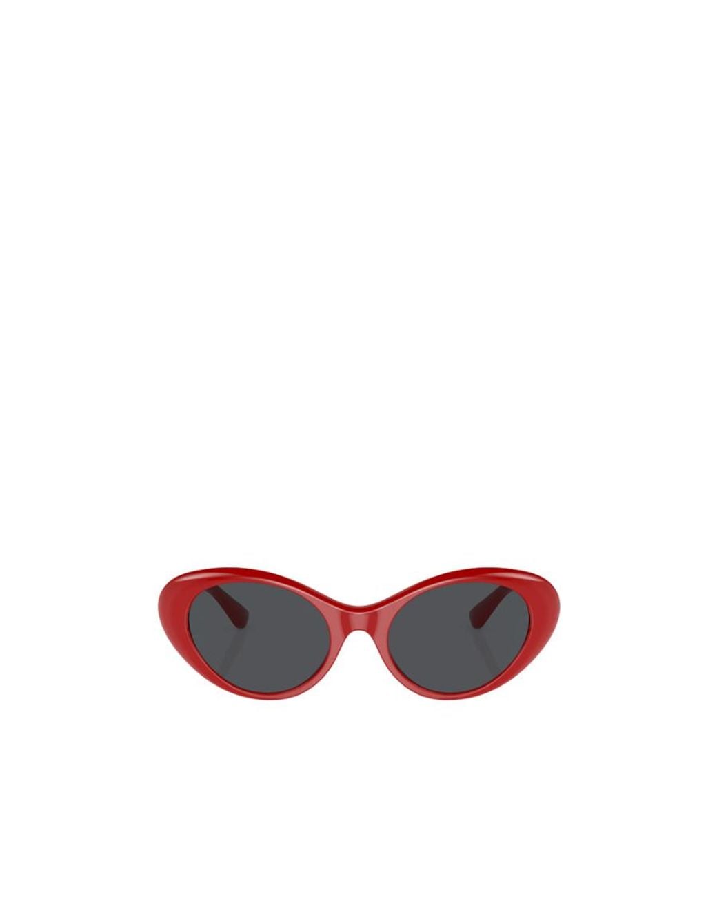 Versace White Eyewear Cat-Eye Frame Sunglasses