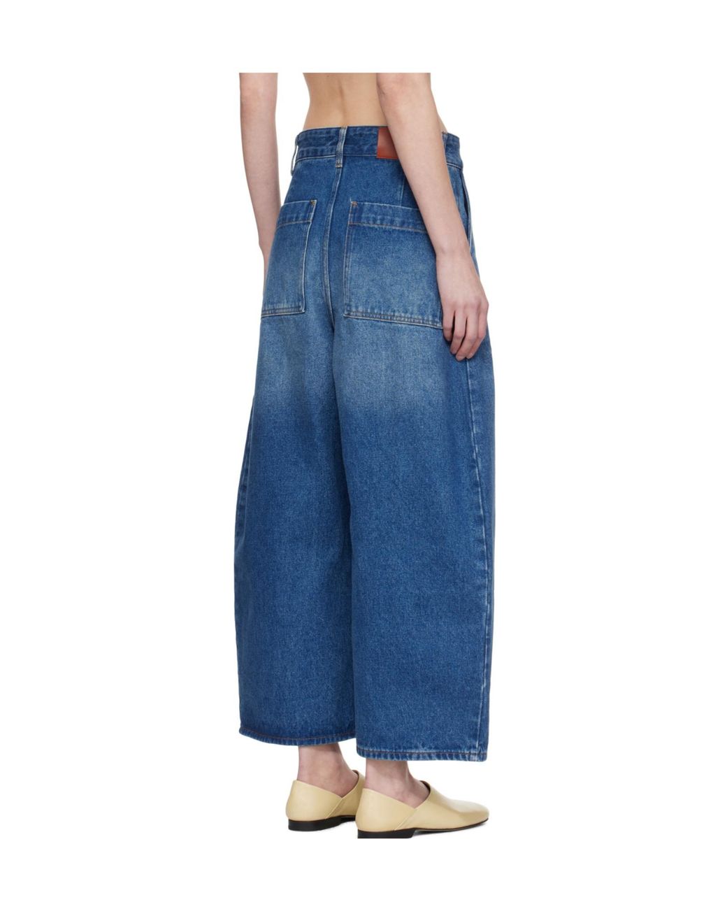 Studio Nicholson Blue Chalco Wide-Leg Denim Pants