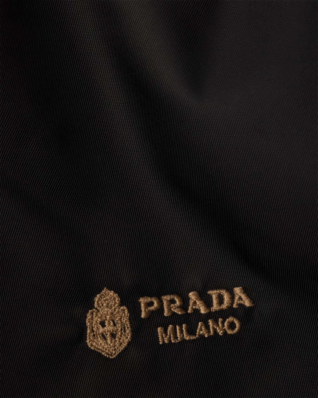Prada Black Reversible Re-Nylon And Camel-Hair Hooded Scarf