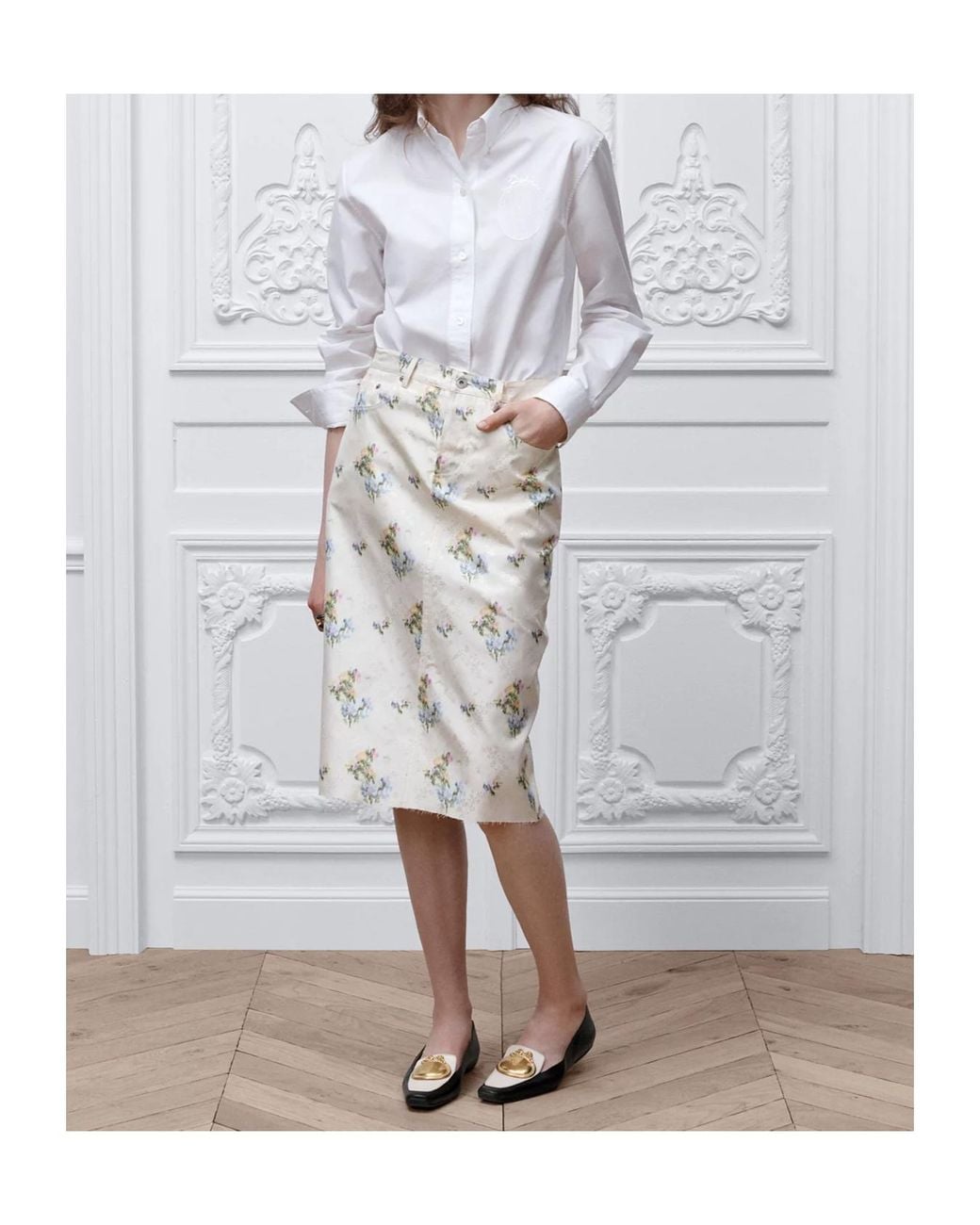 Dior White Pencil Skirt