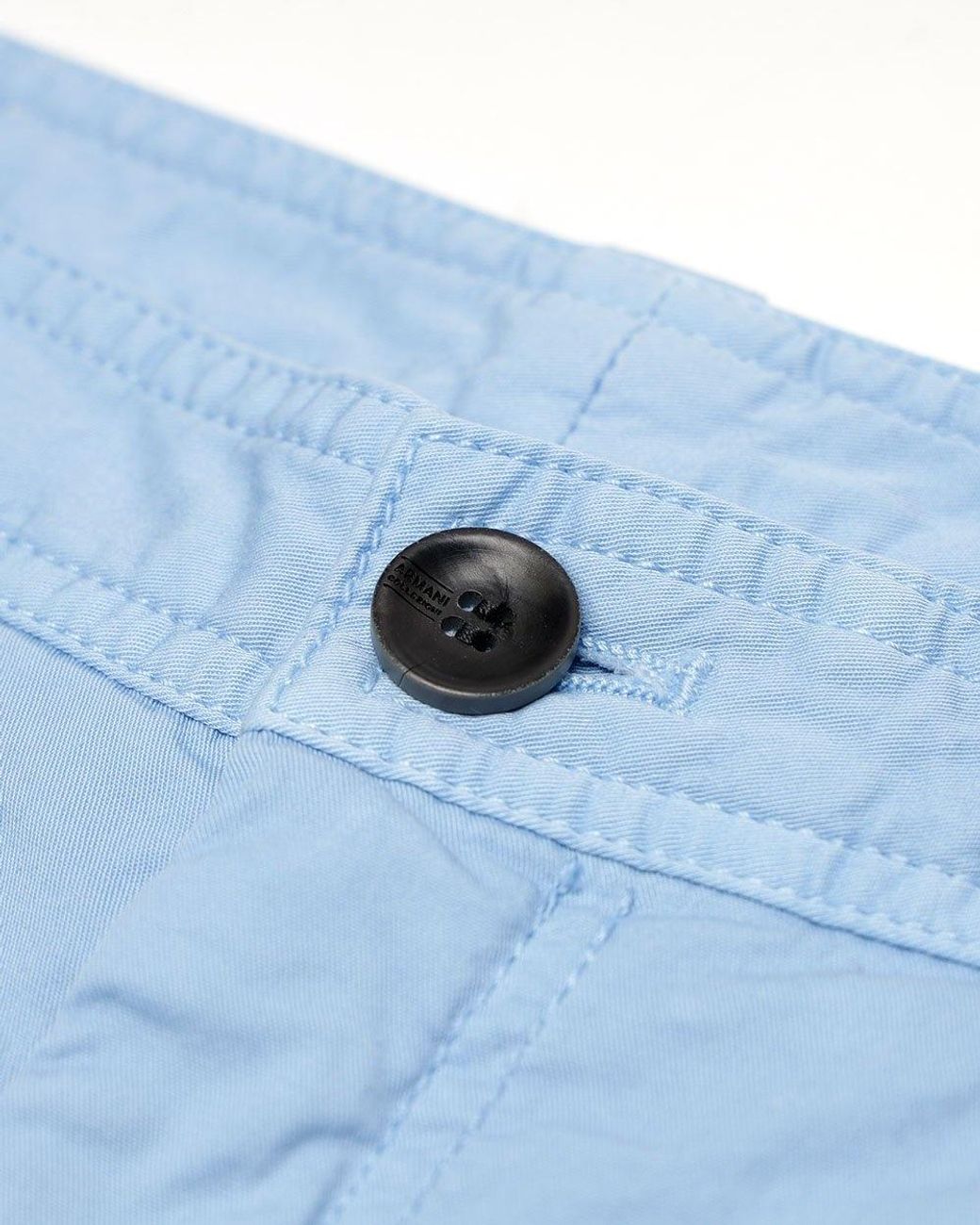 Armani Collezioni Blue Logo Shorts for men