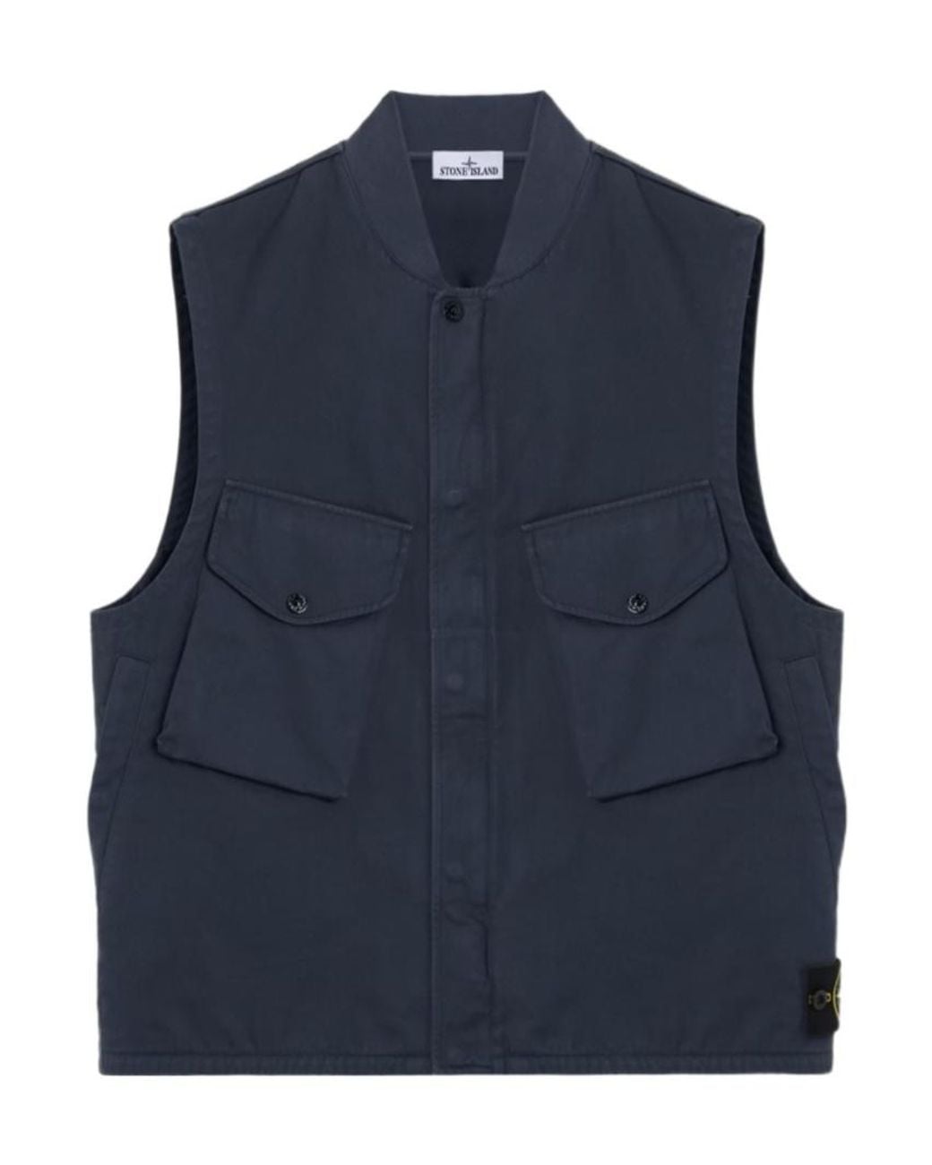 Stone Island Blue Utility Vest for men
