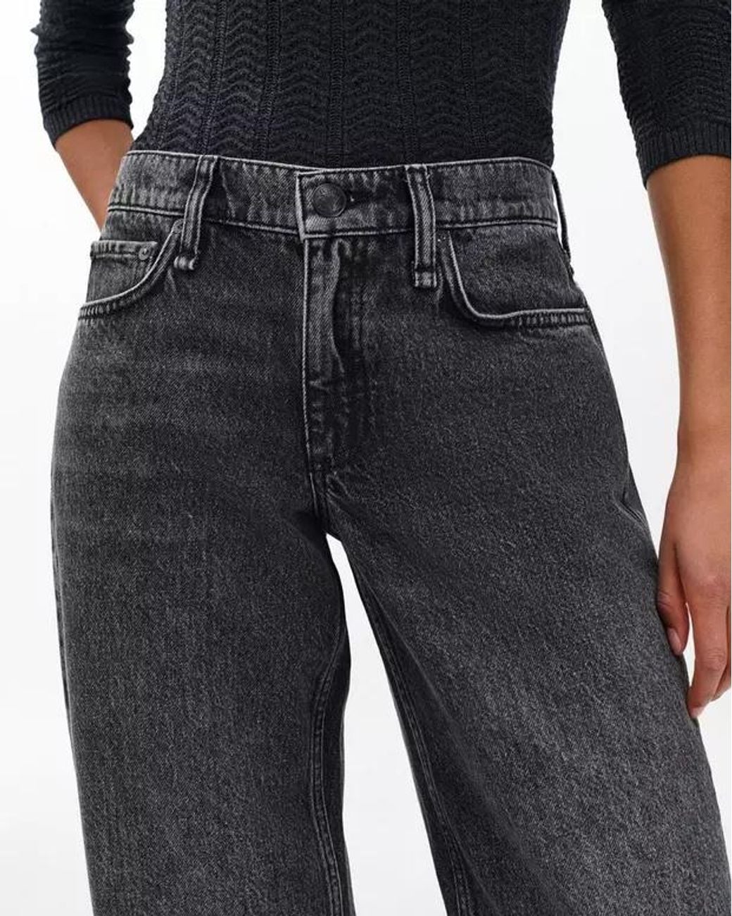 Rag & Bone Gray Relaxed Straight-Leg Jeans