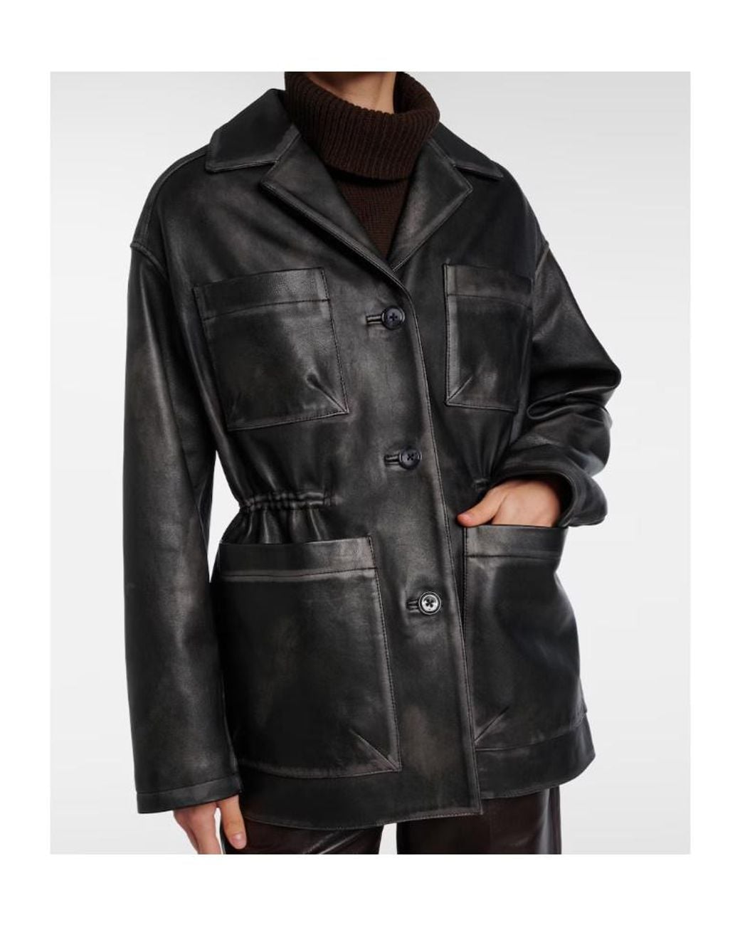 Dorothee Schumacher Black Sleek Statement Leather Jacket