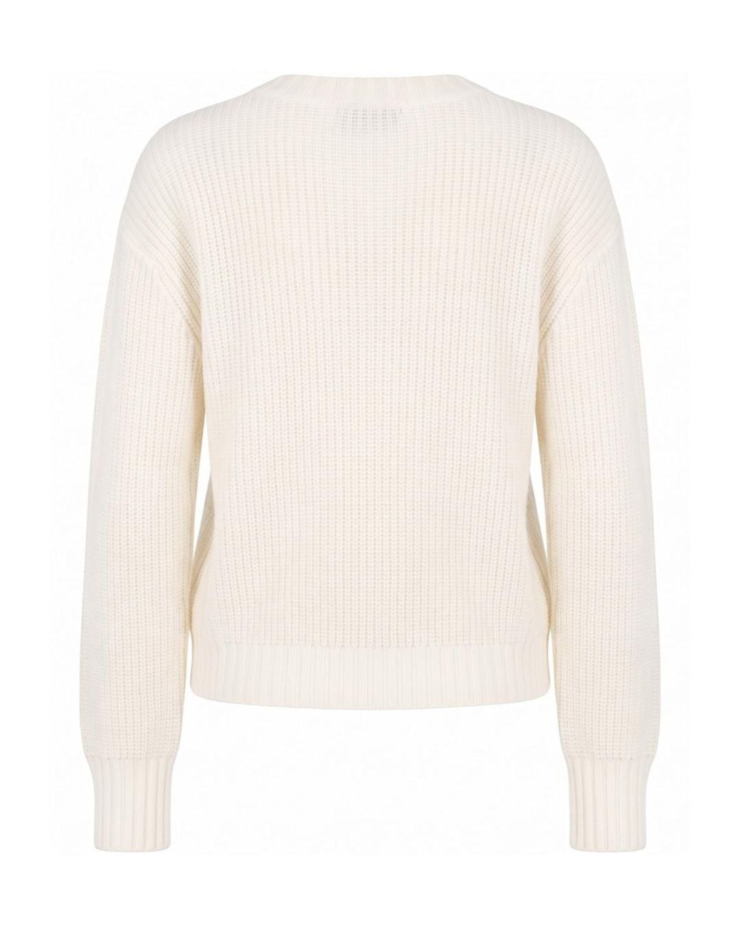 Patrizia Pepe White Logo Detailed Knitted Jumper