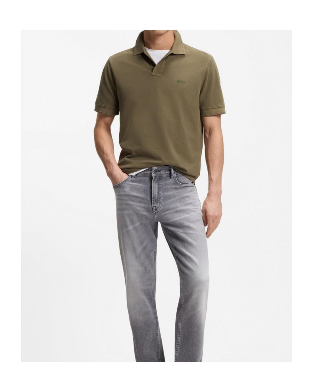 Boss Green Cotton-Piqué Polo Shirt With Logo Print