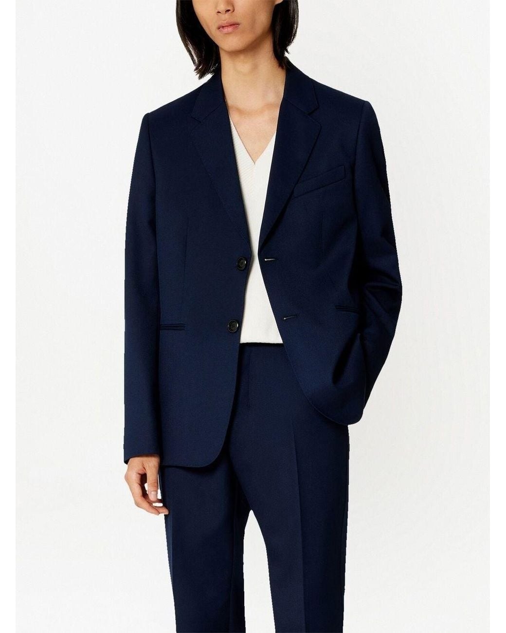AMI Blue Ami Single-Breasted Tailored Jacket for men