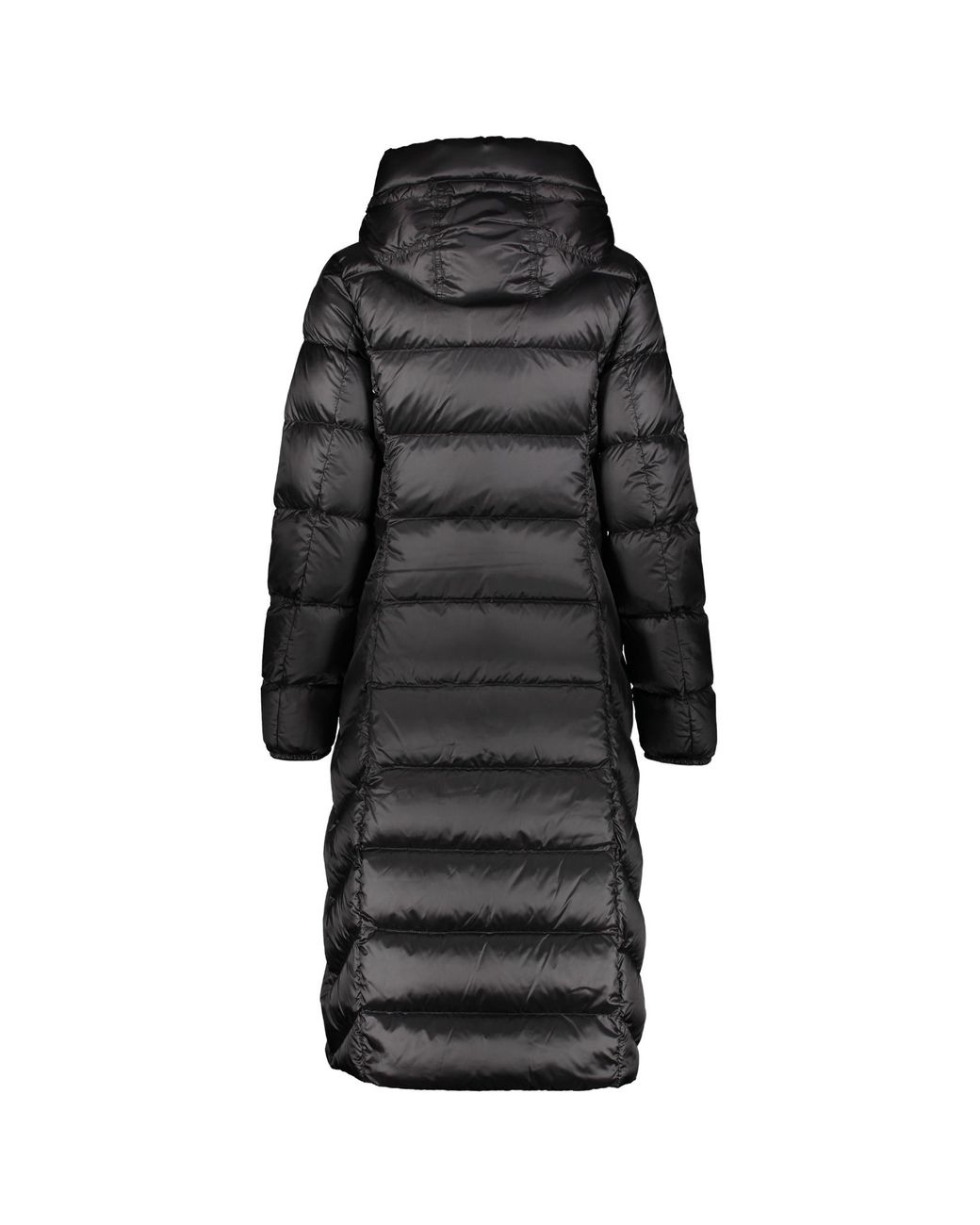 Parajumpers Black Hooded Long Puffer Coat