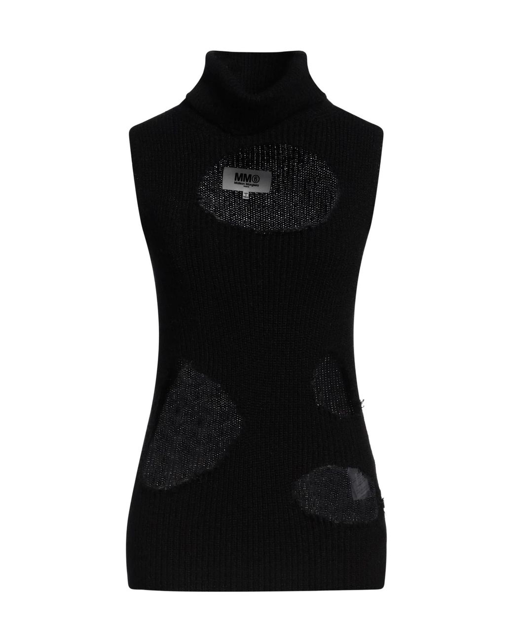 MM6 by Maison Margiela Black Sleeveless Jumpers