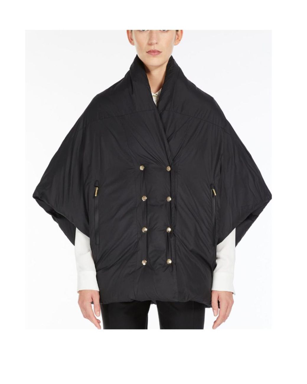 Max Mara Blue Double-Breasted Cloak