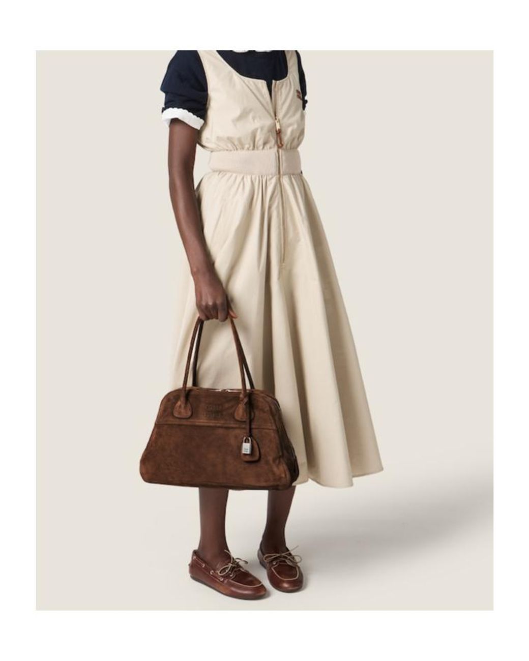 Miu Miu Brown Vivant Suede Bag
