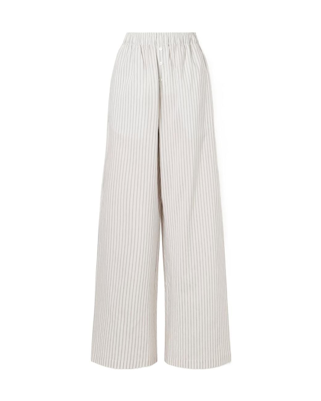 Rohe White Striped Casual Pants