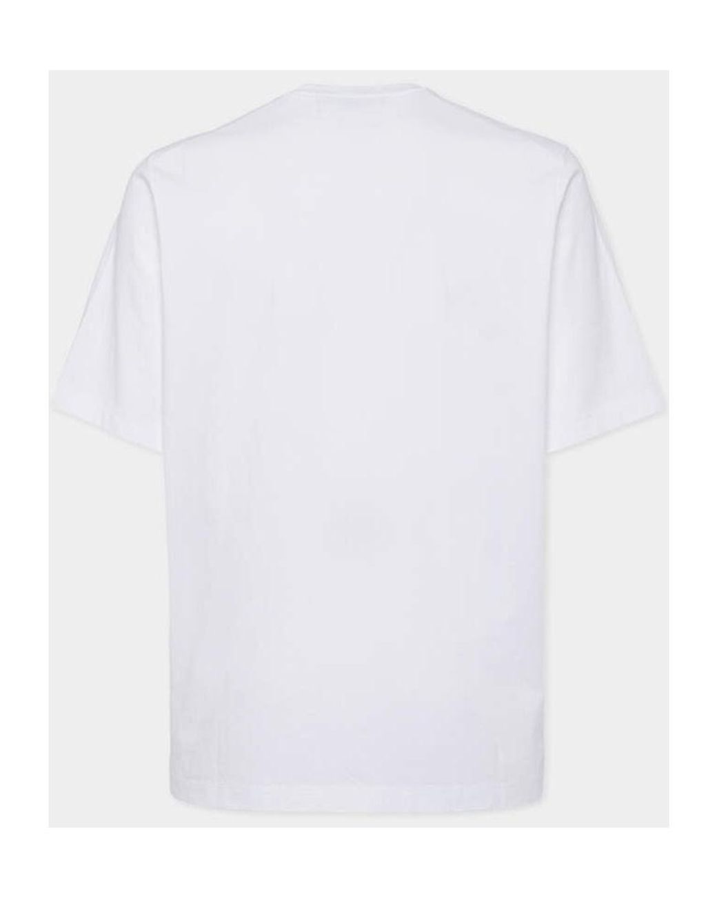 DSquared² White Icon Logo Printed Crewneck T-Shirt for men