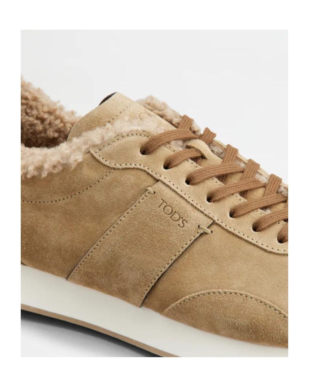 Tod's Natural Sportivo Active Suede Trainers for men