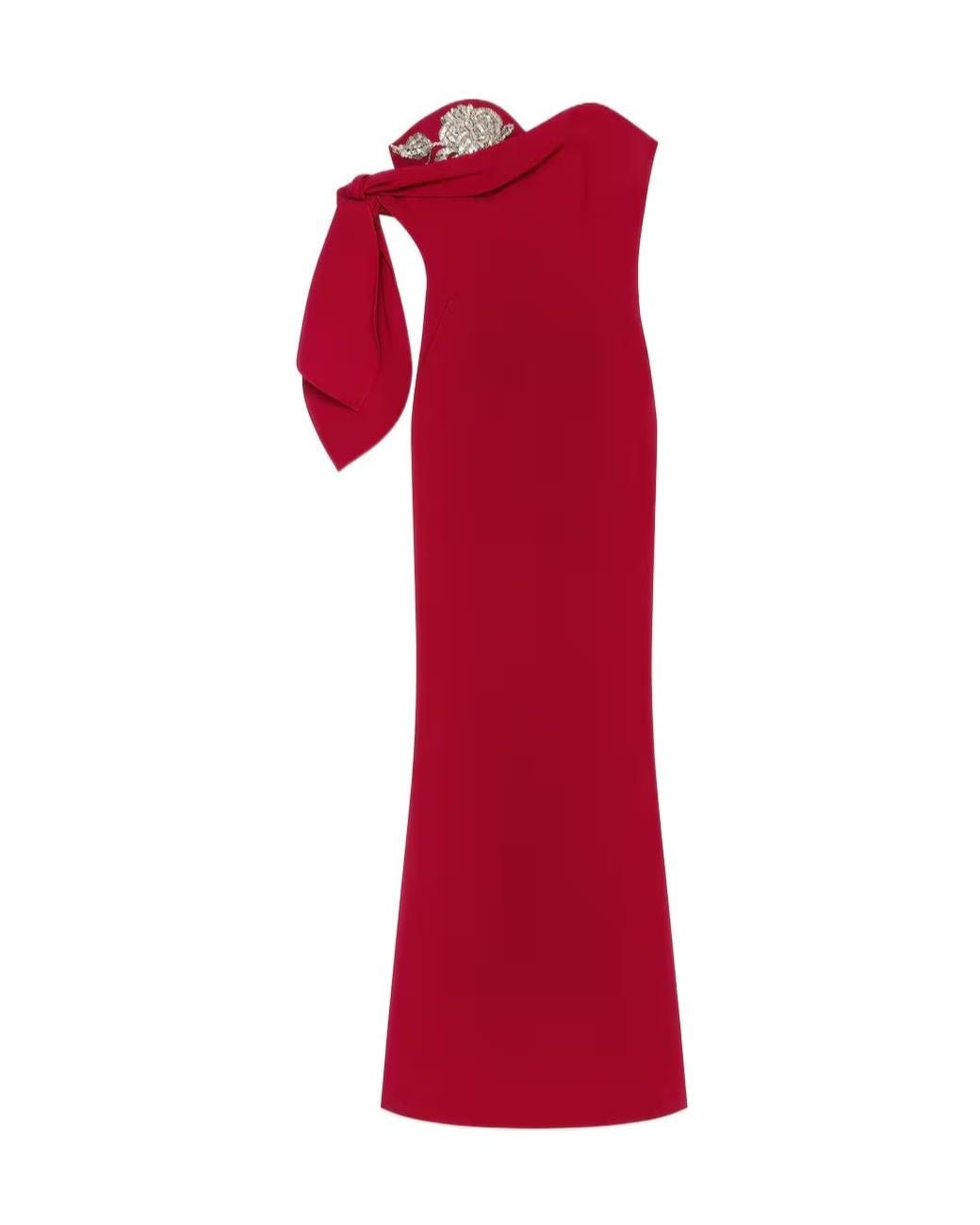 Givenchy Red Long Evening Bustier Dress