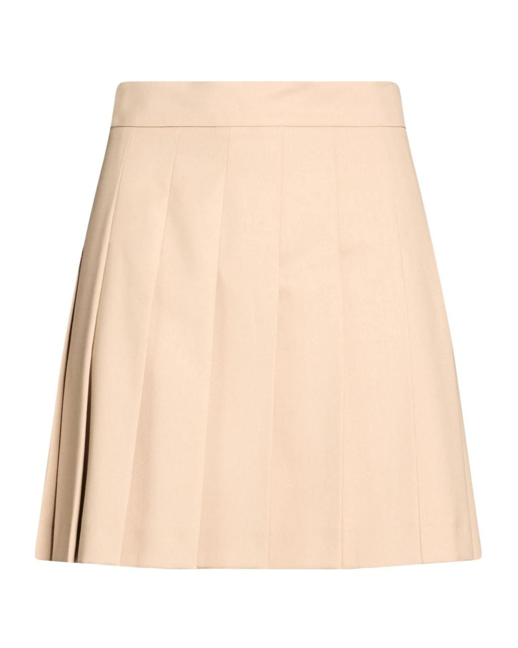 Max Mara Natural Sand Mini Skirt Virgin Wool, Polyester