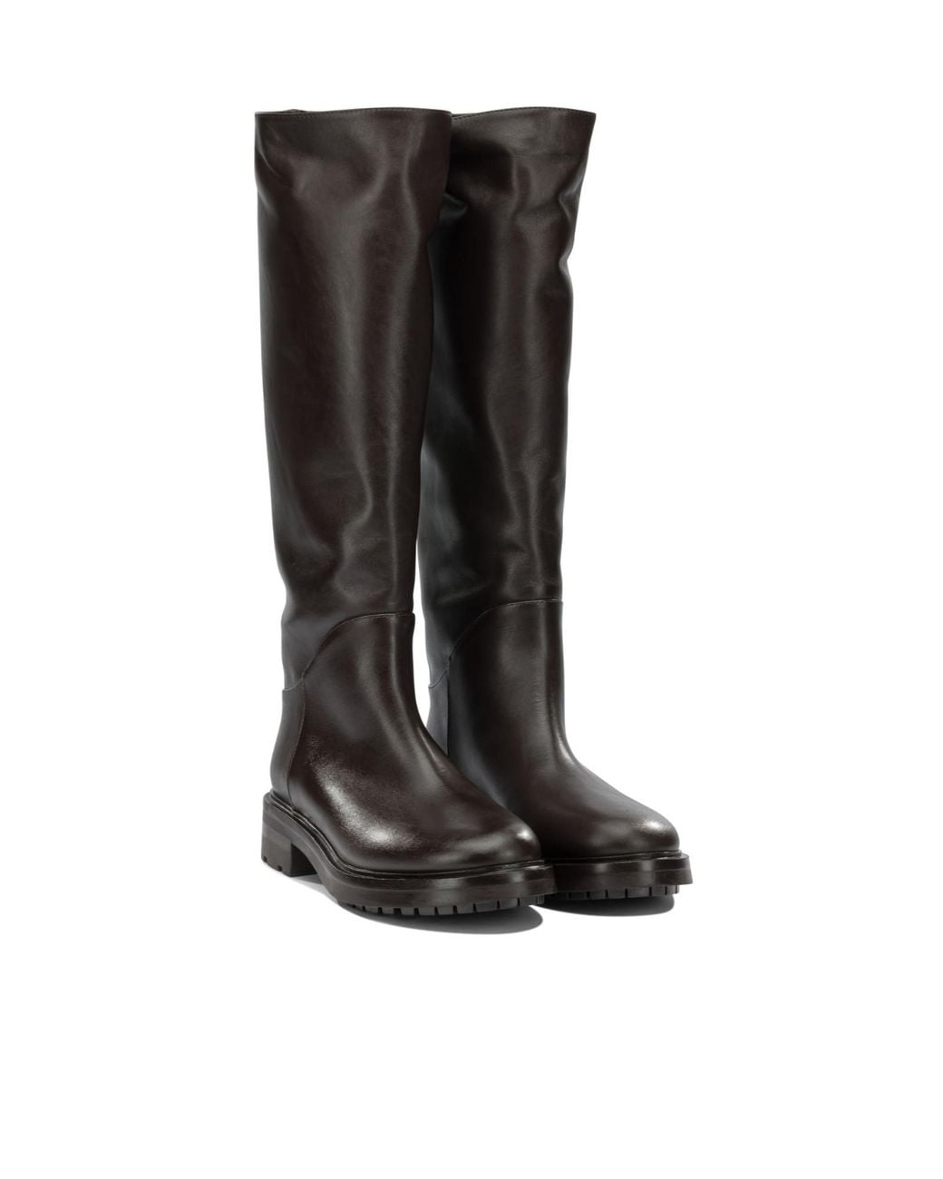 Strategia Black Round-Toe Tall Boots