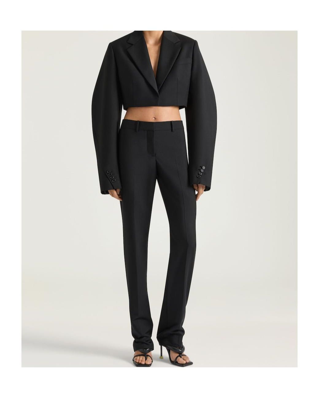 Givenchy Black Cropped Cocoon Jacket