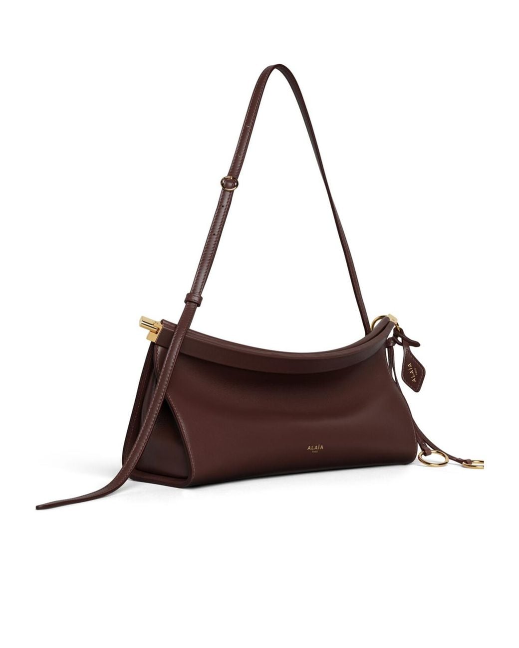 Alaïa Brown Alaïa Le Click East West Medium Shoulder Bag
