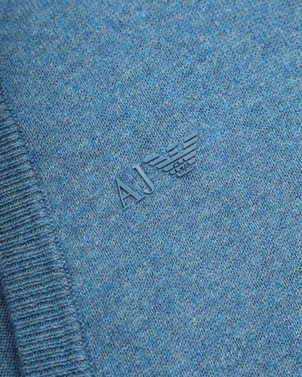 Armani Jeans Blue V-Neck Knitted Cardigan for men