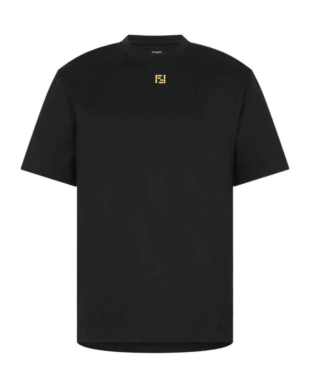Fendi Black Logo Short-Sleeved T-Shirt for men